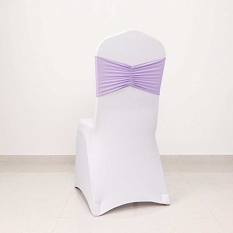 5 Ruffled Spandex Chair Sashes Band