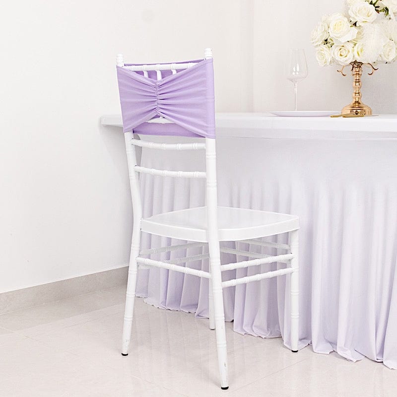 5 Ruffled Spandex Chair Sashes Band