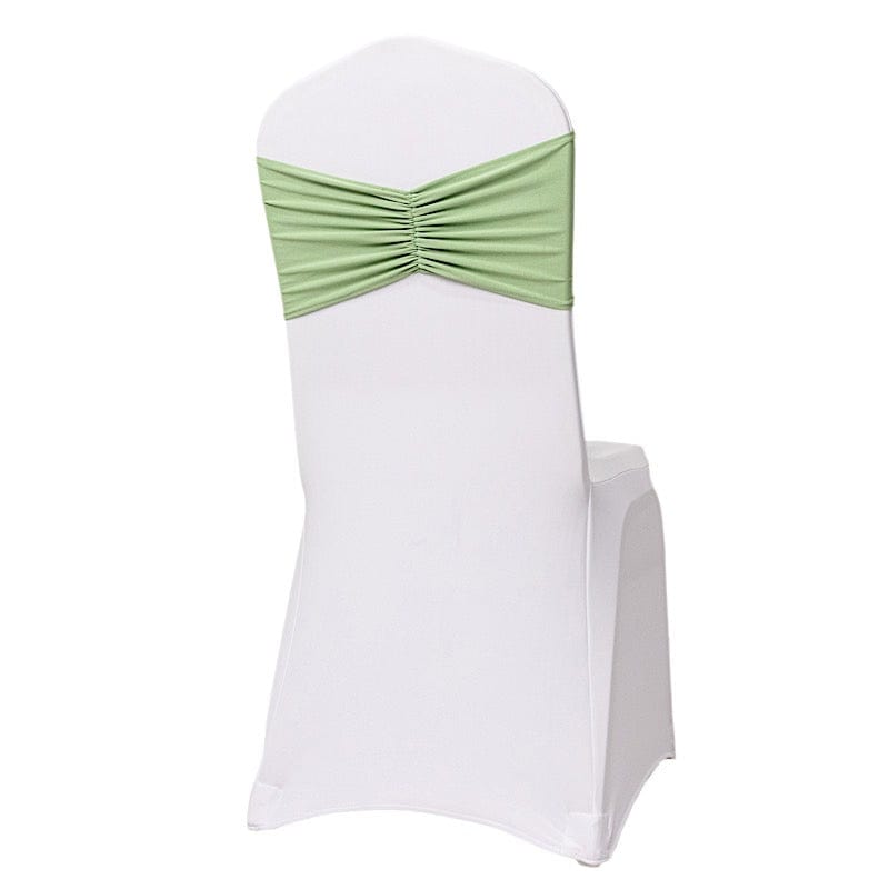 5 Ruffled Spandex Chair Sashes Band