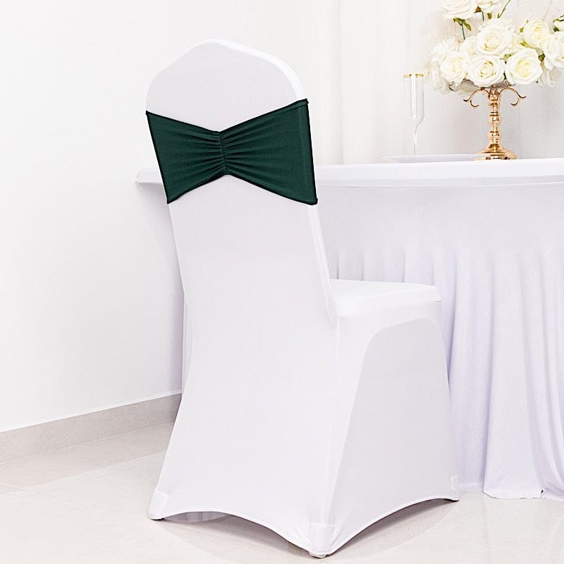 5 Ruffled Spandex Chair Sashes Band