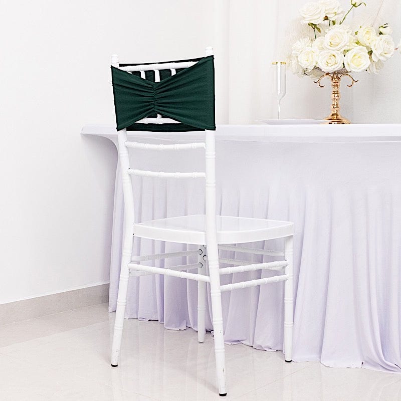 5 Ruffled Spandex Chair Sashes Band