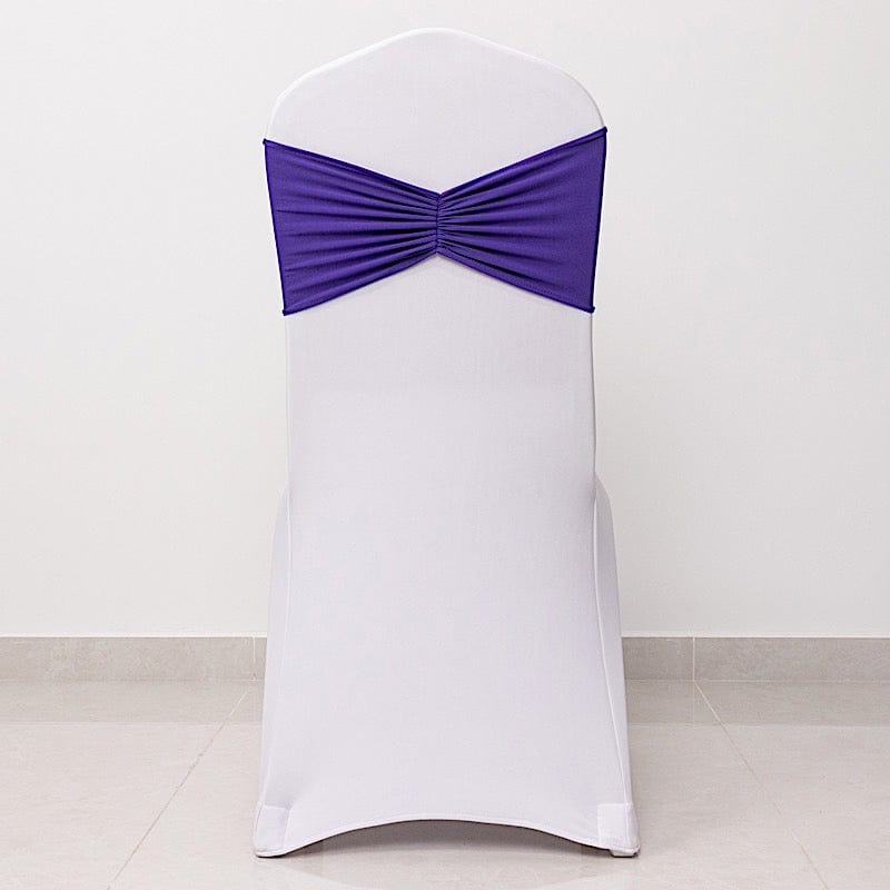 5 Ruffled Spandex Chair Sashes Band