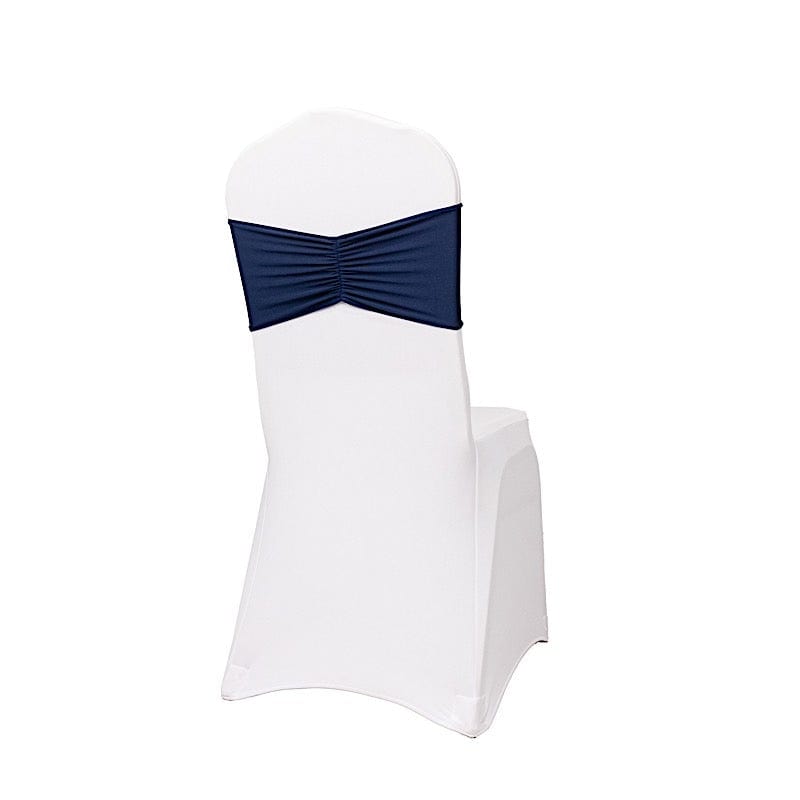 5 Ruffled Spandex Chair Sashes Band