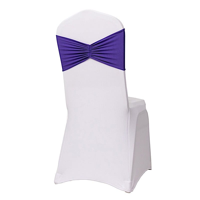 5 Ruffled Spandex Chair Sashes Band