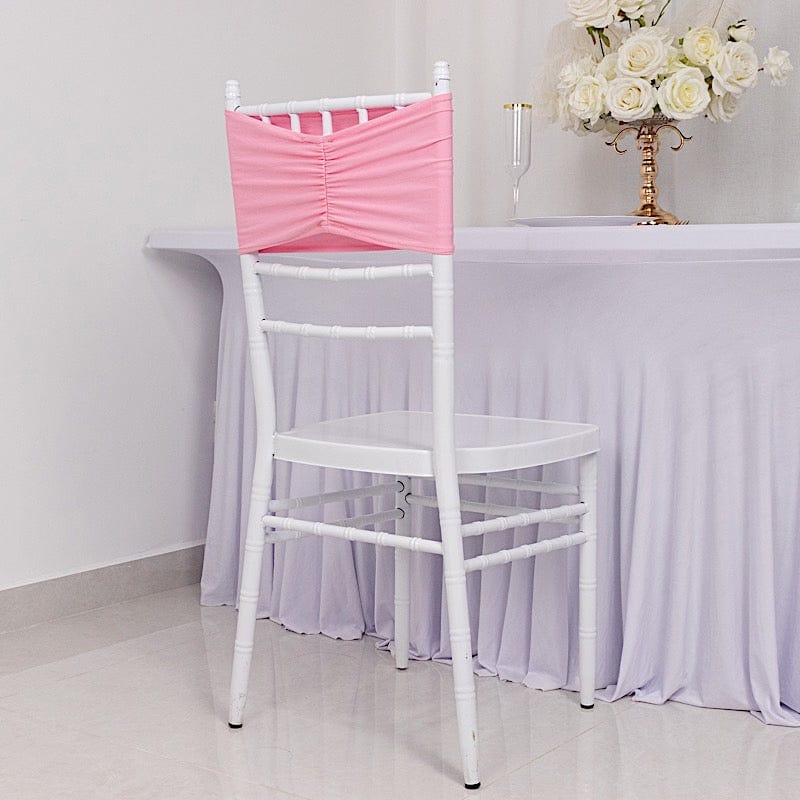 5 Ruffled Spandex Chair Sashes Band