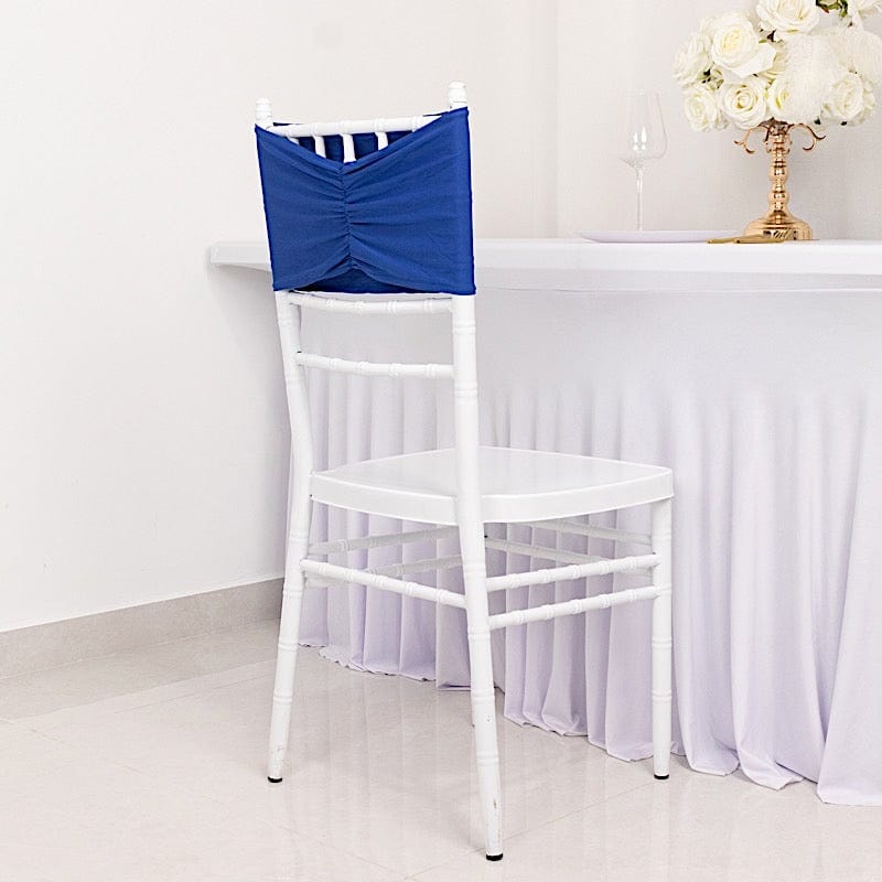 5 Ruffled Spandex Chair Sashes Band