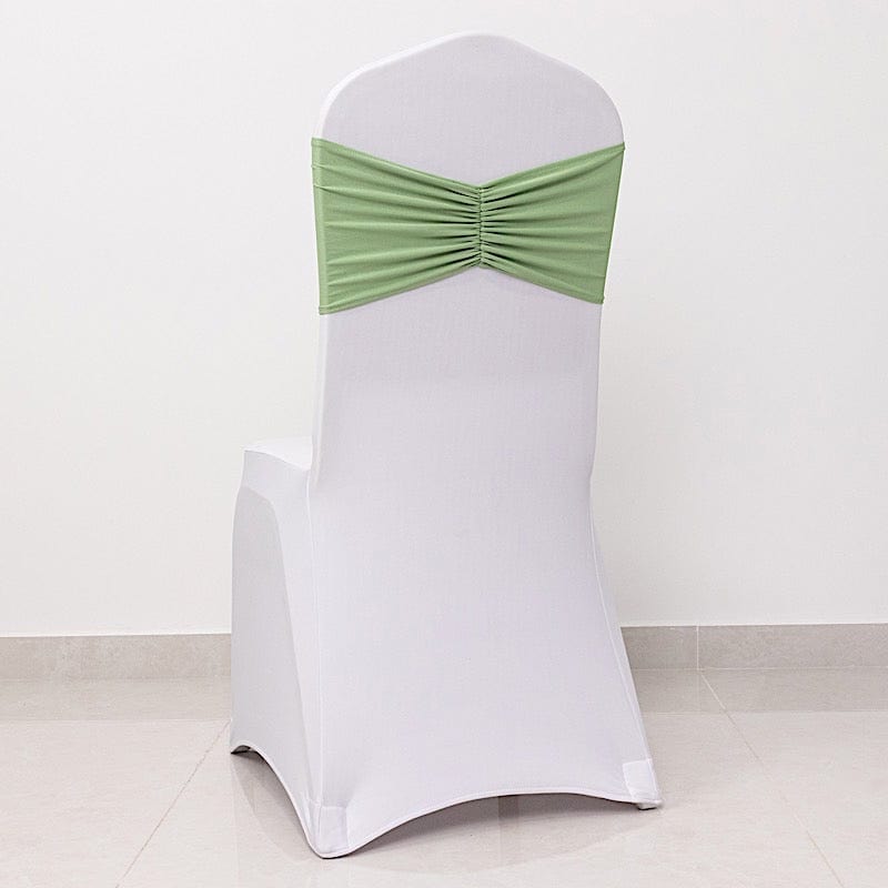 5 Ruffled Spandex Chair Sashes Band