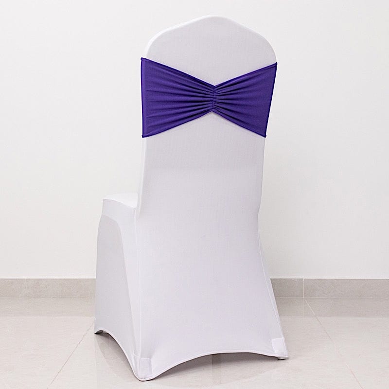 5 Ruffled Spandex Chair Sashes Band