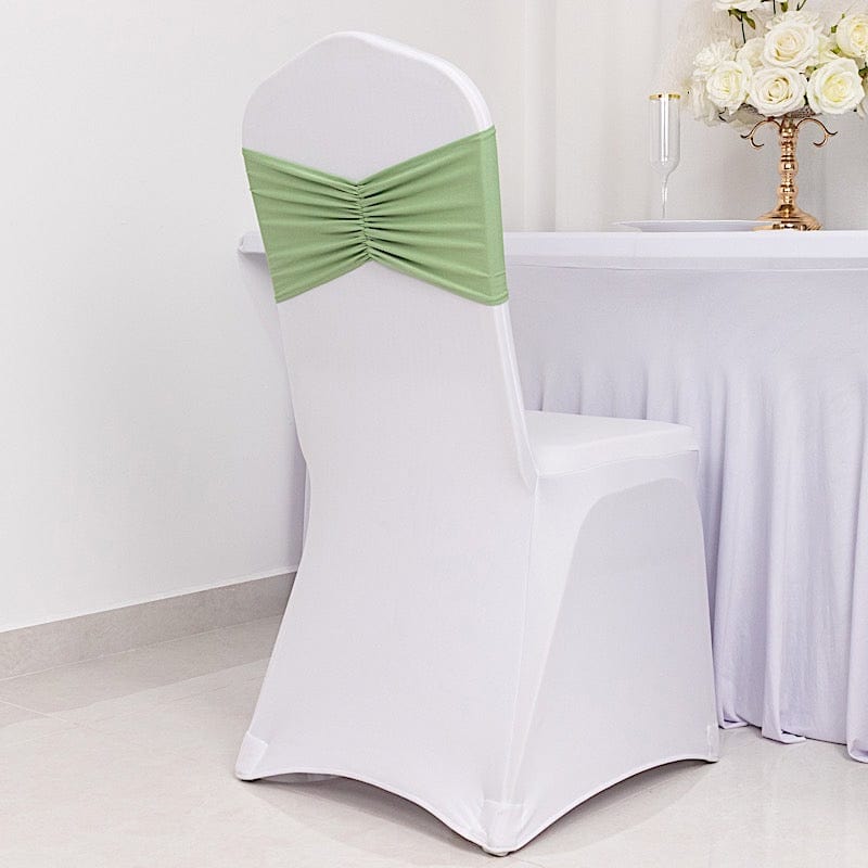 5 Ruffled Spandex Chair Sashes Band