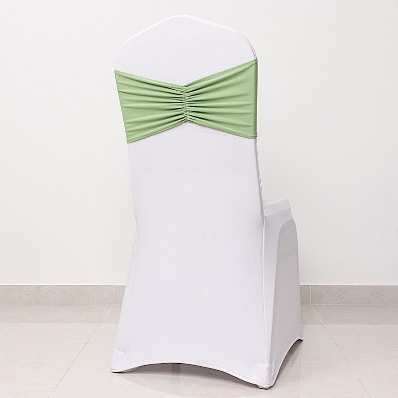 5 Ruffled Spandex Chair Sashes Band