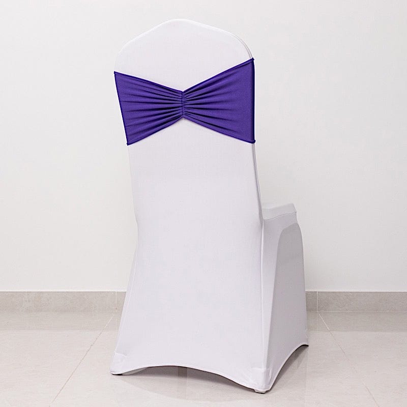 5 Ruffled Spandex Chair Sashes Band