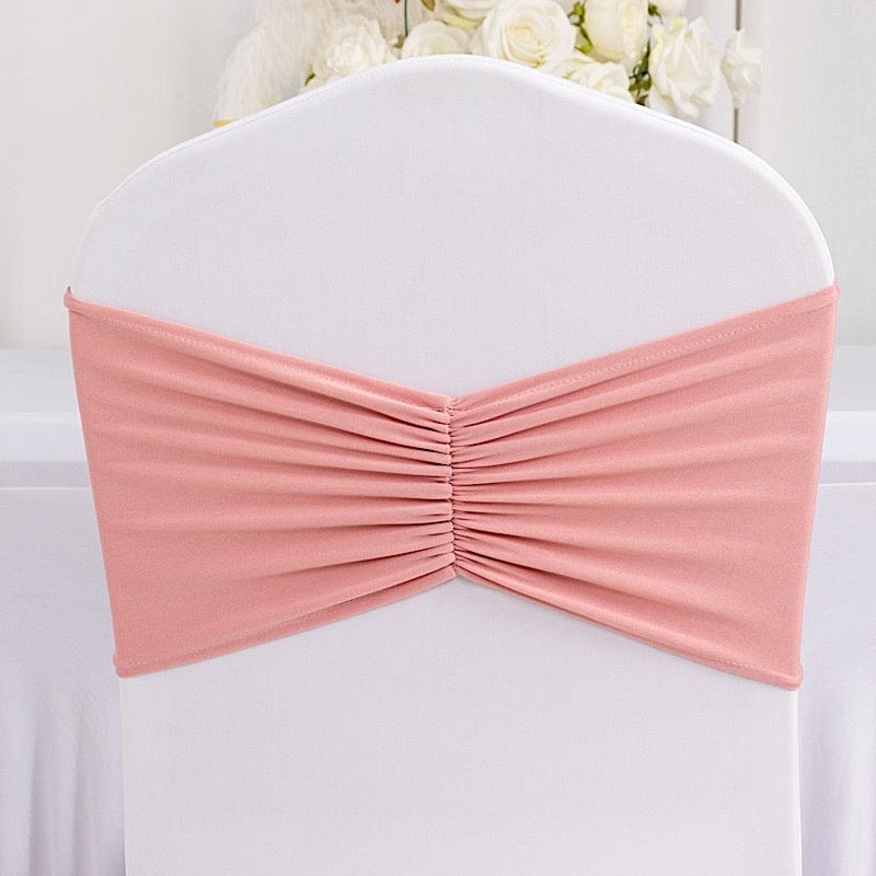 5 Ruffled Spandex Chair Sashes Band