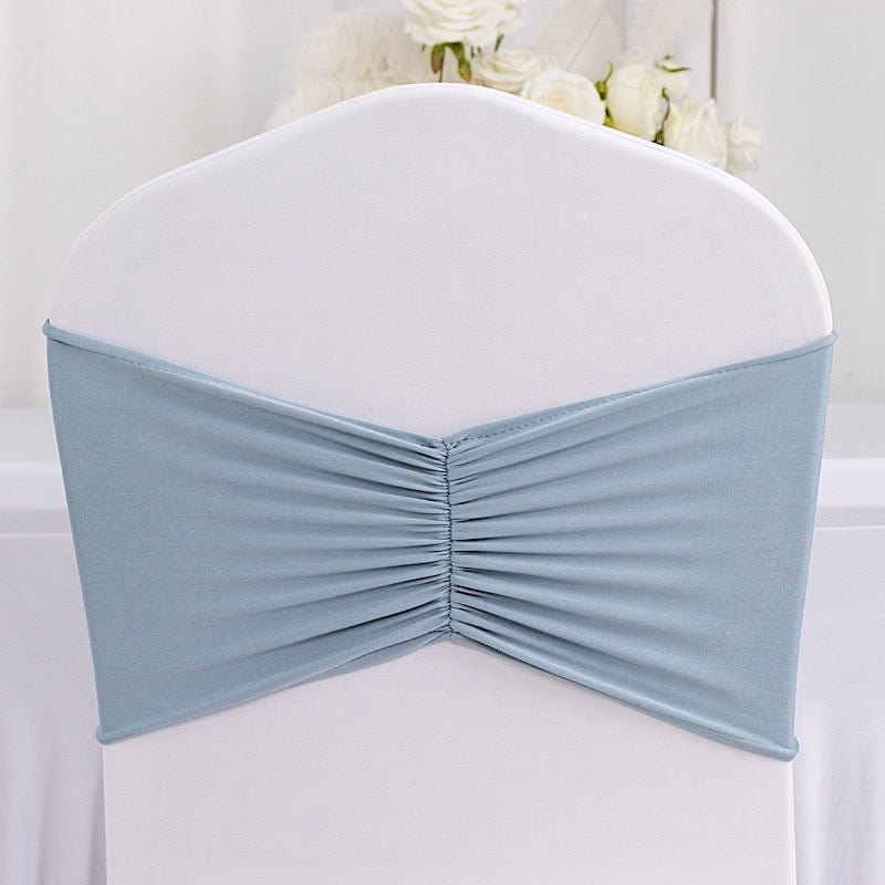 5 Ruffled Spandex Chair Sashes Band