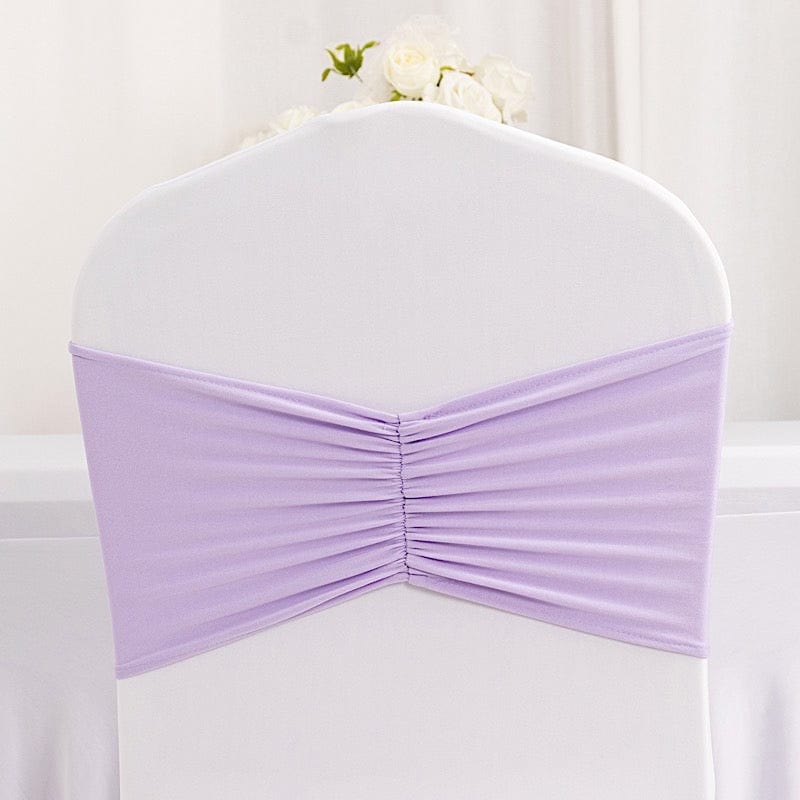 5 Ruffled Spandex Chair Sashes Band