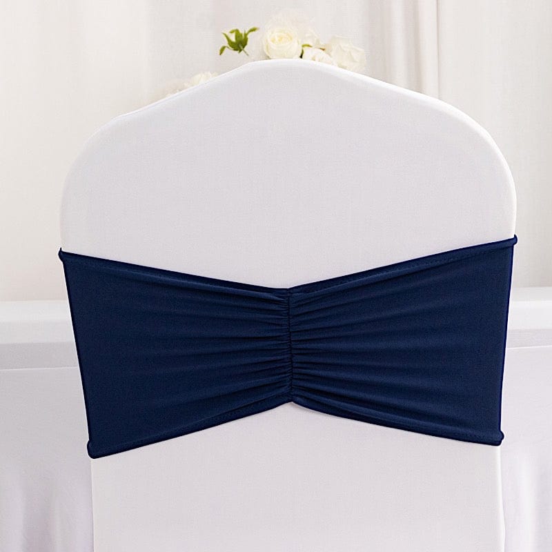 5 Ruffled Spandex Chair Sashes Band