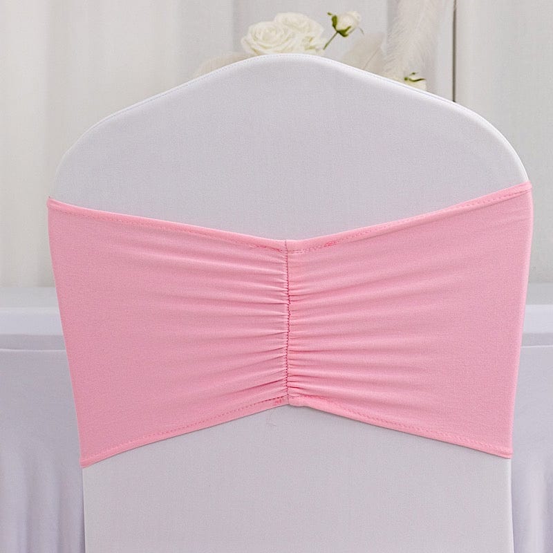 5 Ruffled Spandex Chair Sashes Band