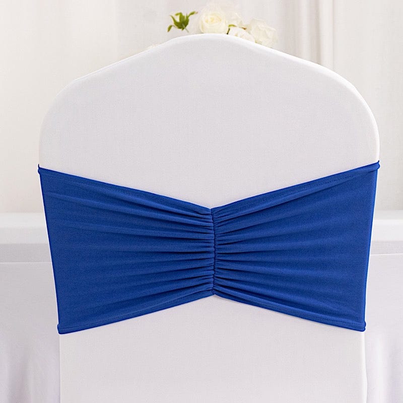 5 Ruffled Spandex Chair Sashes Band