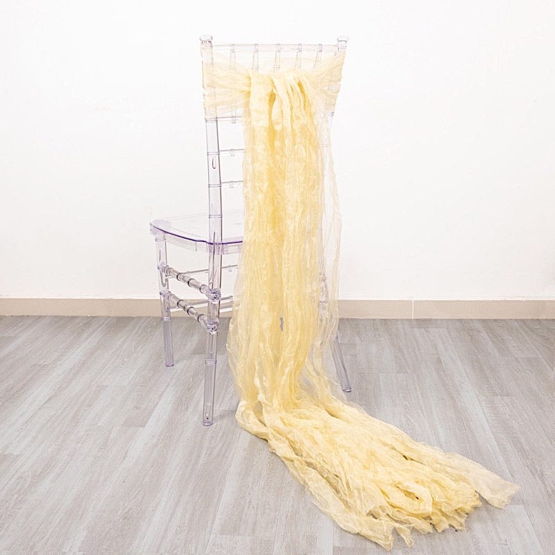 5 Crinkled Sheer Organza Chair Sashes