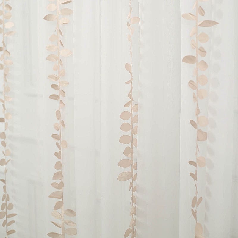50 feet Taffeta Fabric Ribbon Sash Leaves Petals Garland