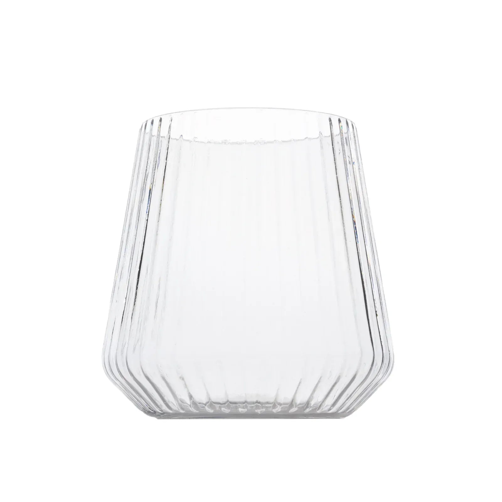 12 Clear 12 oz Plastic Stemless Wine Glasses