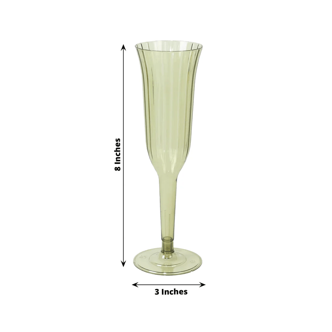 24 pcs 6 oz Disposable Plastic Party Champagne Flutes