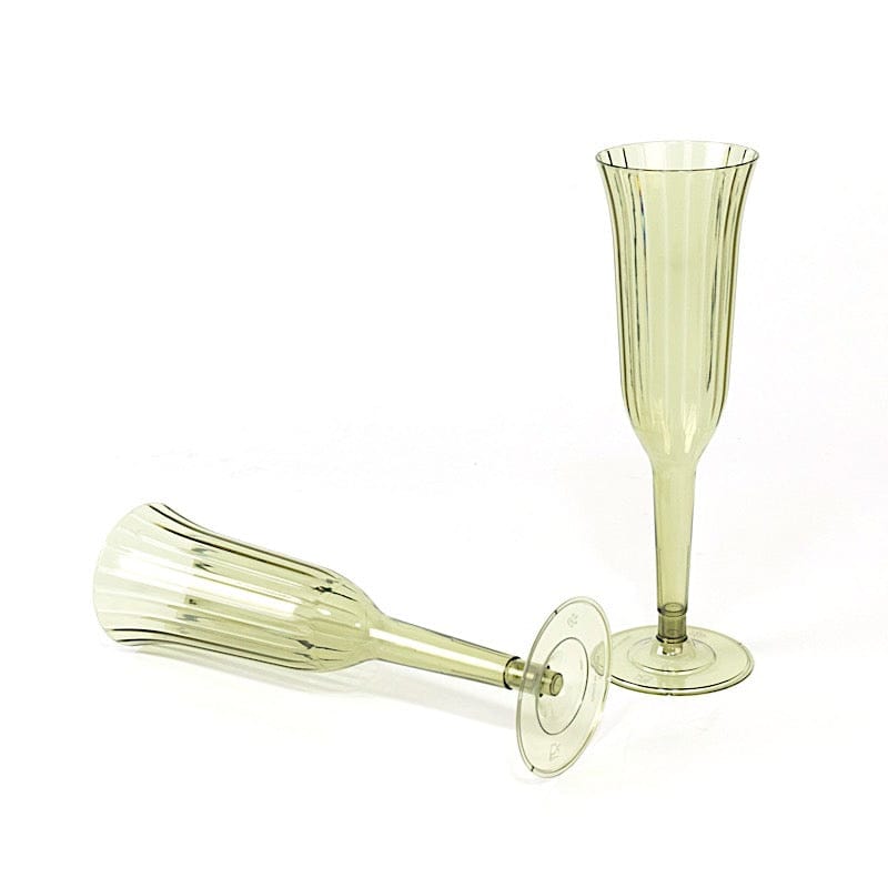 24 pcs 6 oz Disposable Plastic Party Champagne Flutes