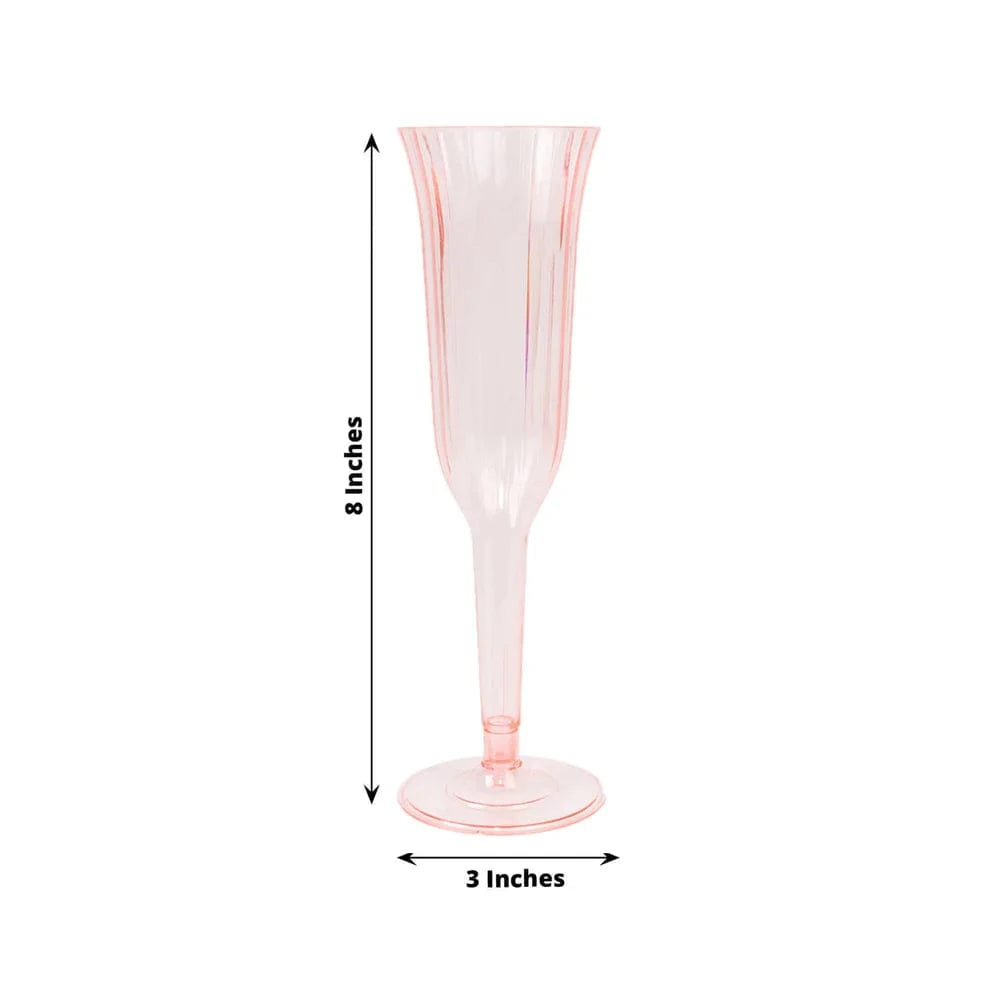 12 pcs 6 oz Disposable Plastic Party Champagne Flutes