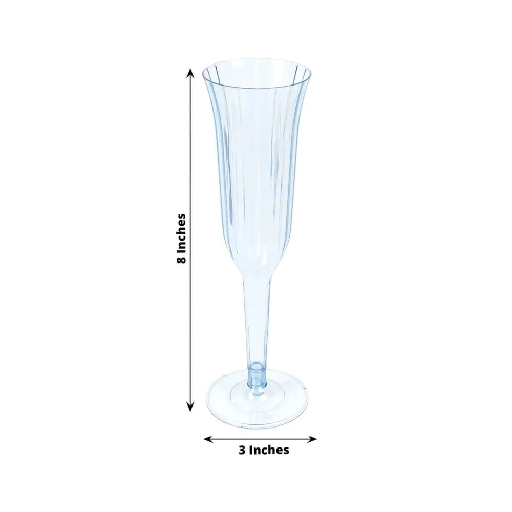 12 pcs 6 oz Disposable Plastic Party Champagne Flutes