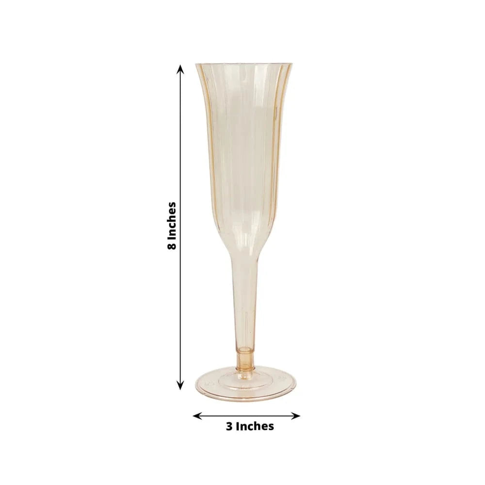 12 pcs 6 oz Disposable Plastic Party Champagne Flutes