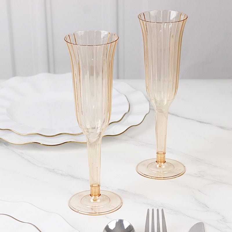 12 pcs 6 oz Disposable Plastic Party Champagne Flutes