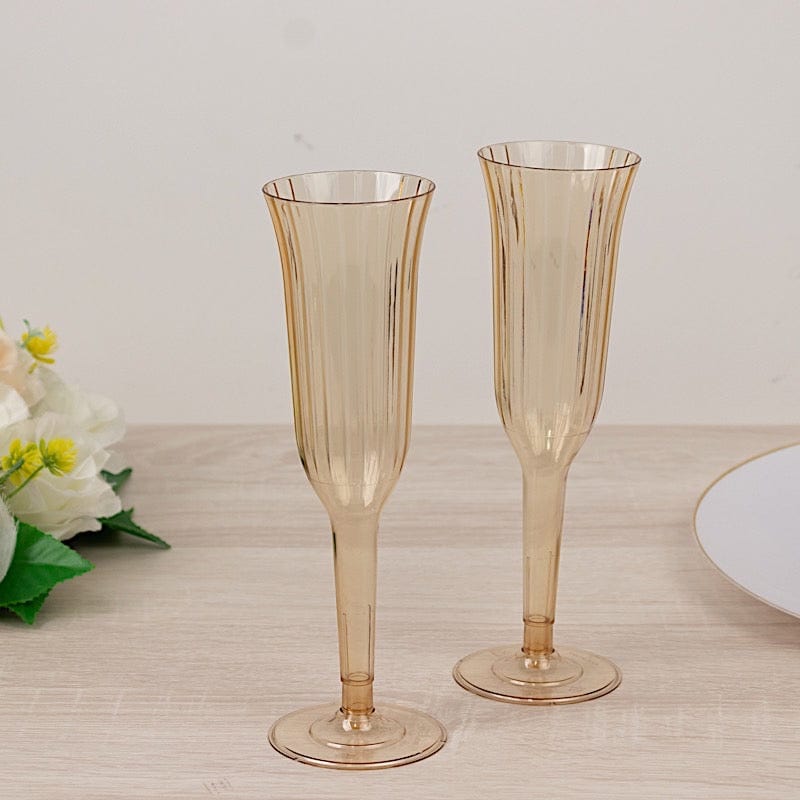 12 pcs 6 oz Disposable Plastic Party Champagne Flutes
