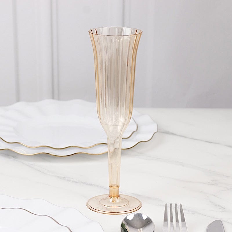 12 pcs 6 oz Disposable Plastic Party Champagne Flutes