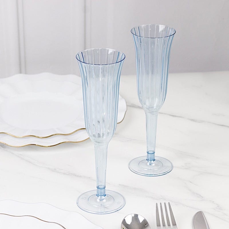 12 pcs 6 oz Disposable Plastic Party Champagne Flutes