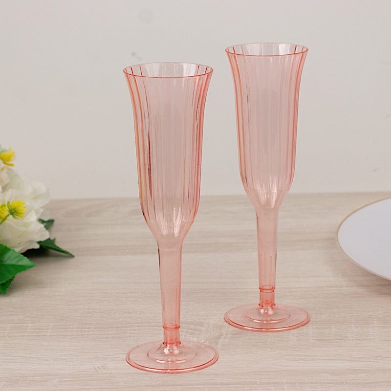 12 pcs 6 oz Disposable Plastic Party Champagne Flutes