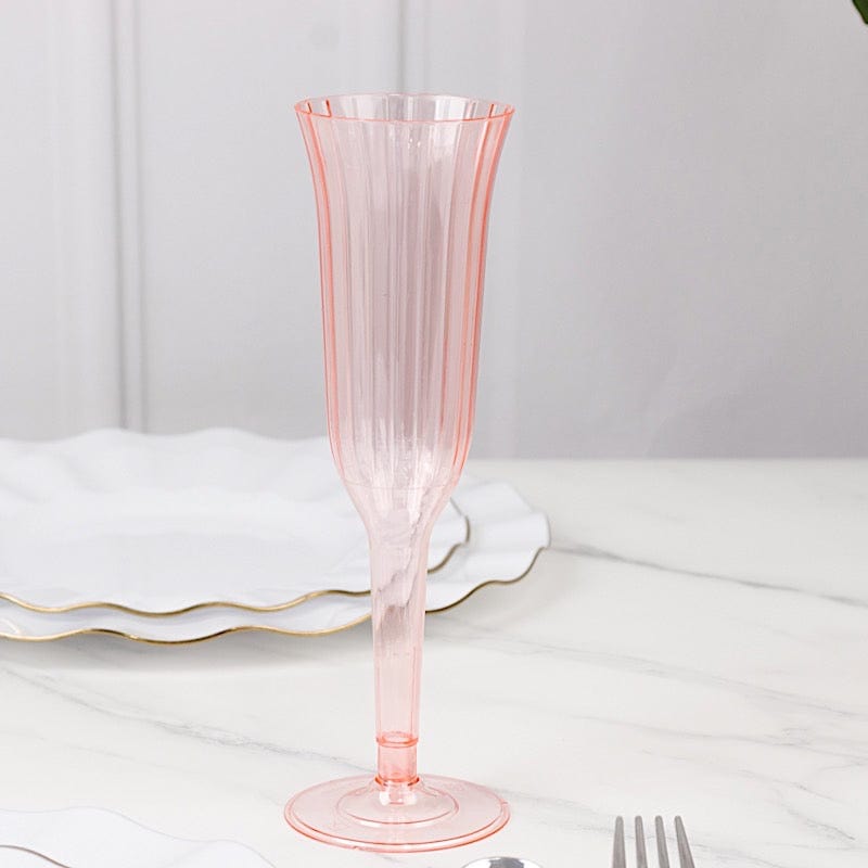 12 pcs 6 oz Disposable Plastic Party Champagne Flutes