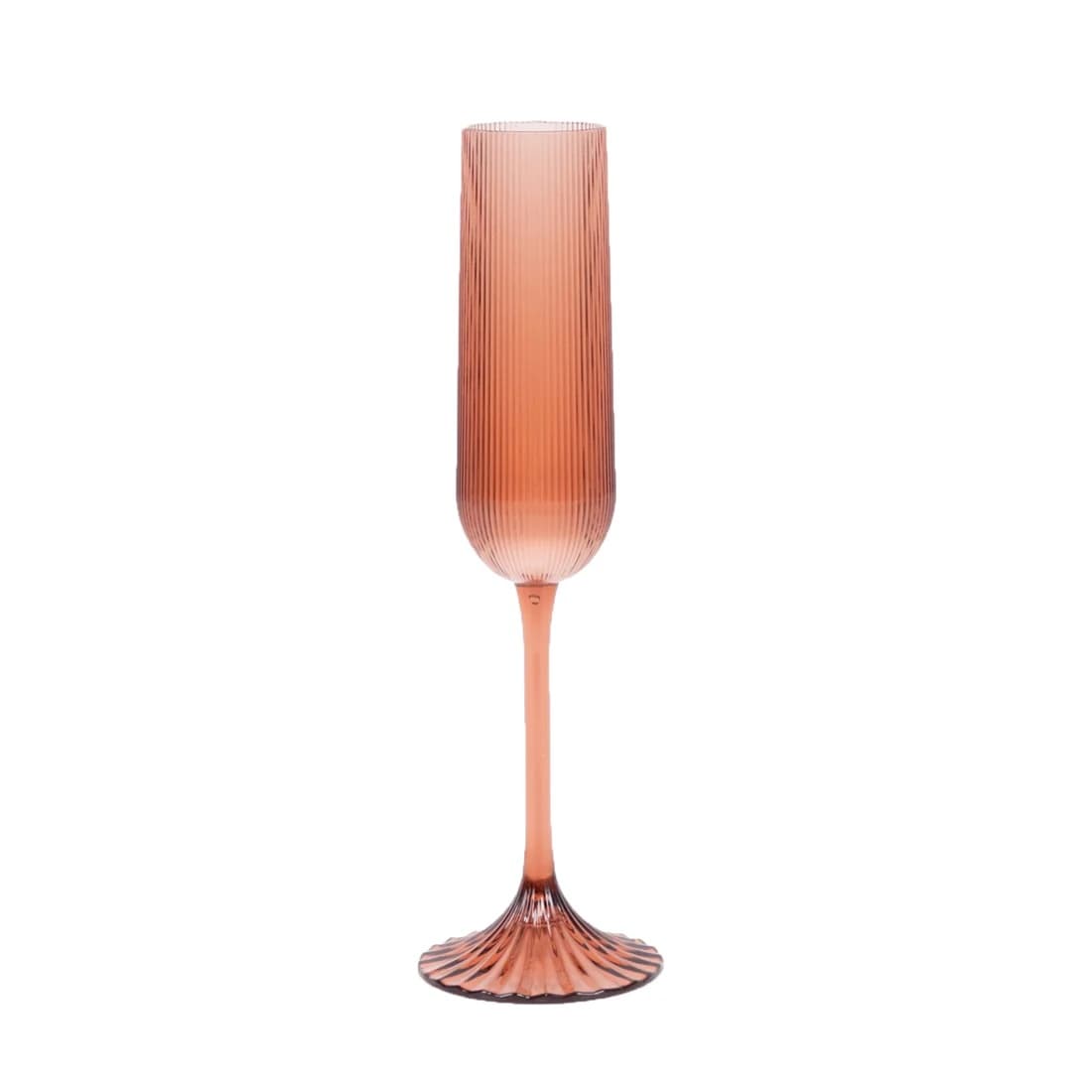 12 Ribbed 4 oz Plastic Champagne Flutes Disposable Glasses