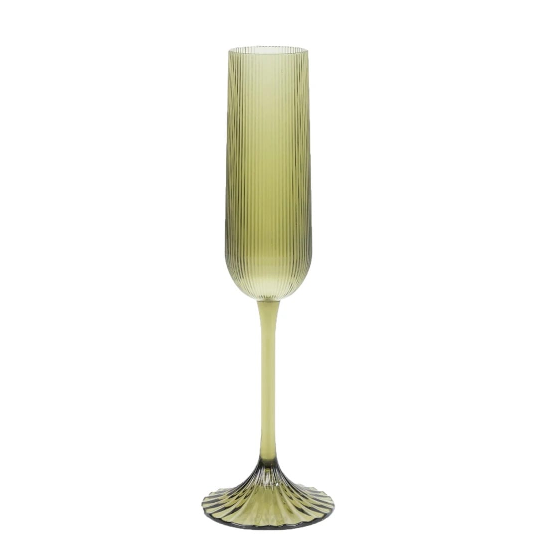 12 Ribbed 4 oz Plastic Champagne Flutes Disposable Glasses