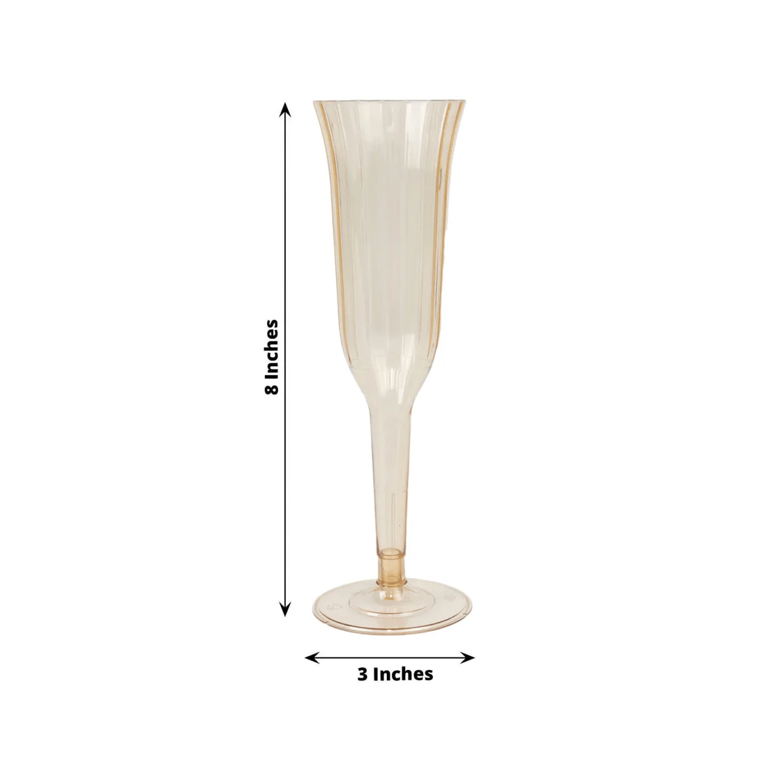 24 pcs 6 oz Disposable Plastic Party Champagne Flutes
