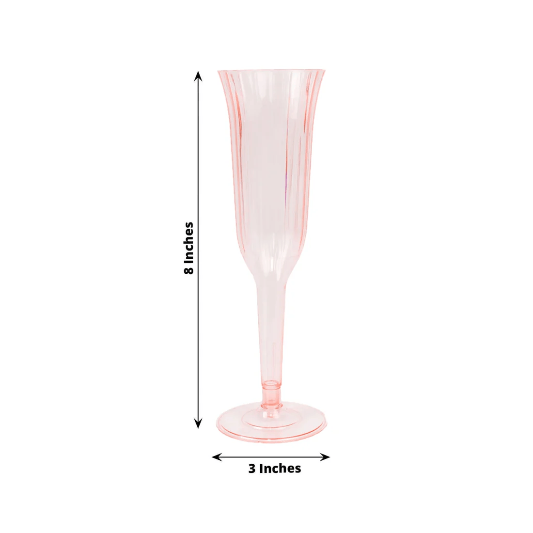 24 pcs 6 oz Disposable Plastic Party Champagne Flutes