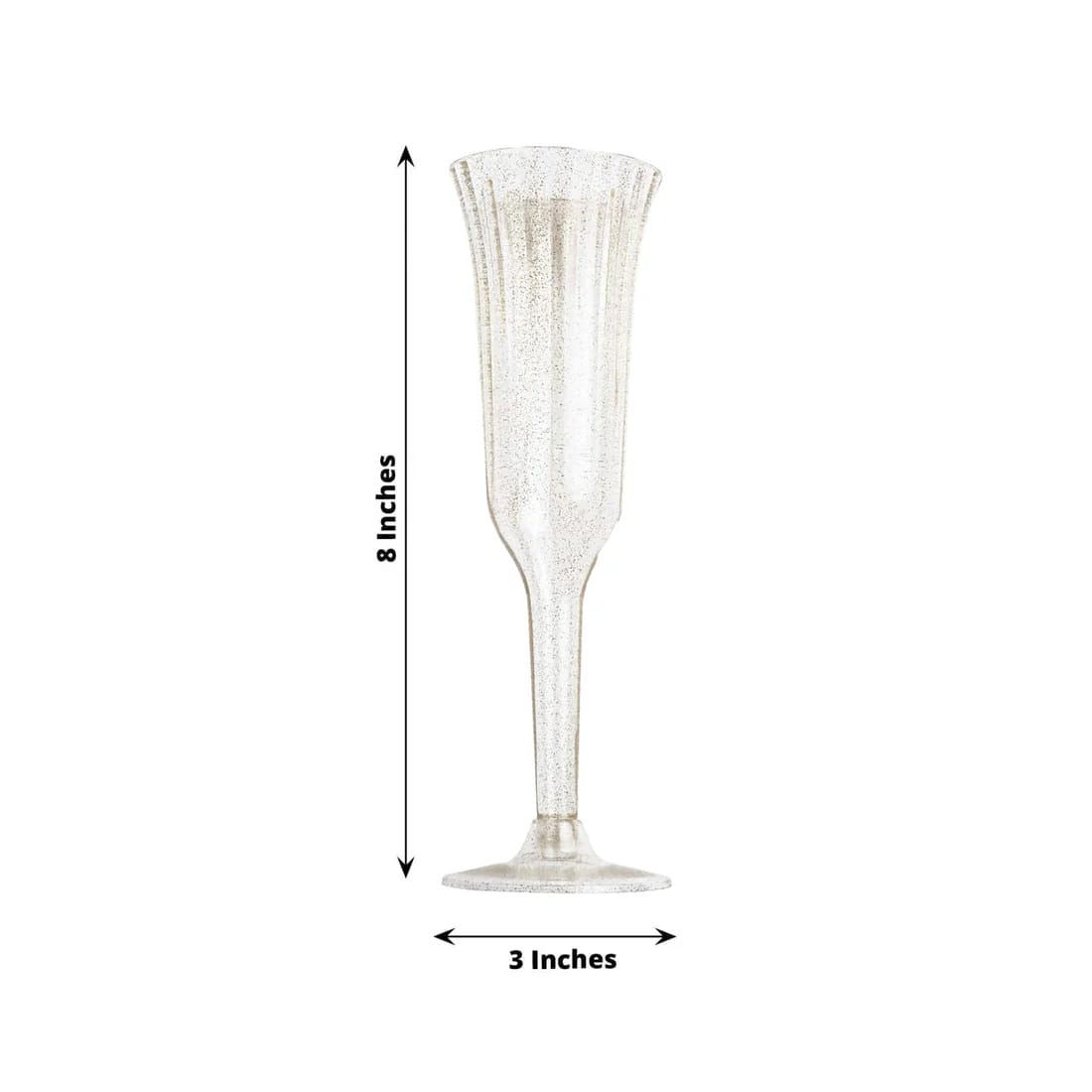 24 pcs 6 oz Disposable Plastic Party Champagne Flutes