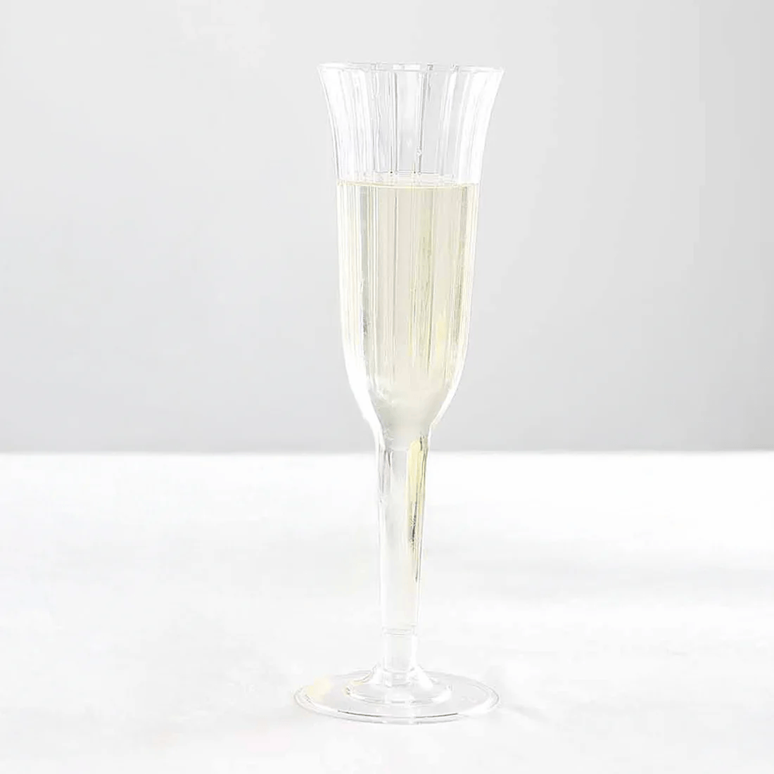 24 pcs 6 oz Disposable Plastic Party Champagne Flutes