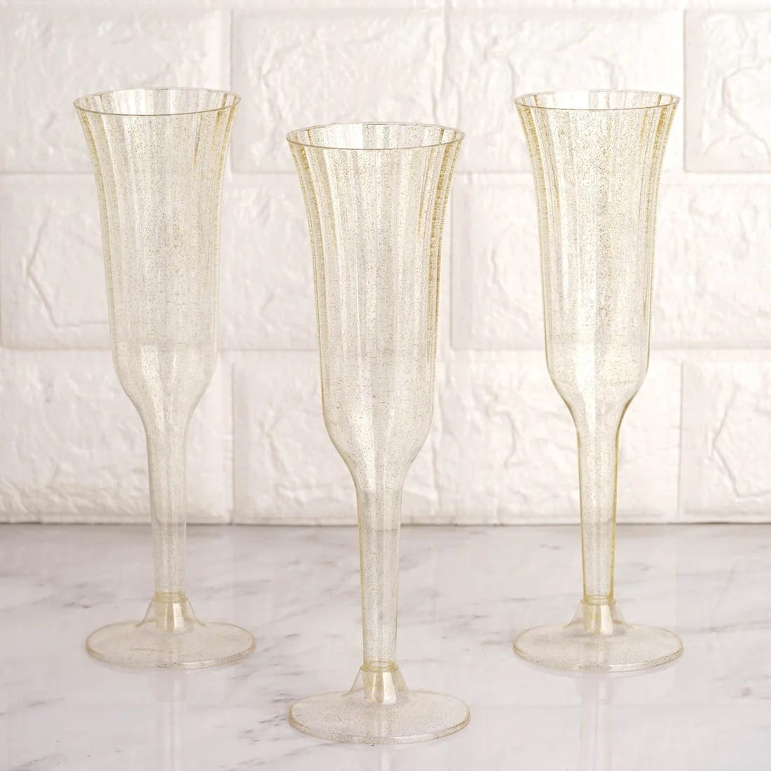 24 pcs 6 oz Disposable Plastic Party Champagne Flutes