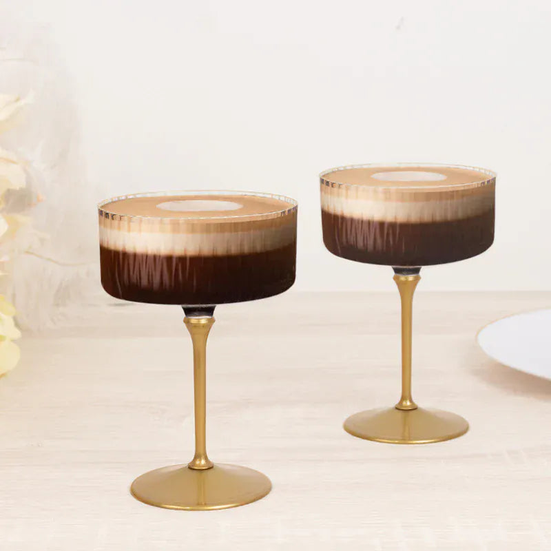 24 Ribbed 10 oz Premium Disposable Plastic Coupe Champagne Glasses with Detachable Stem