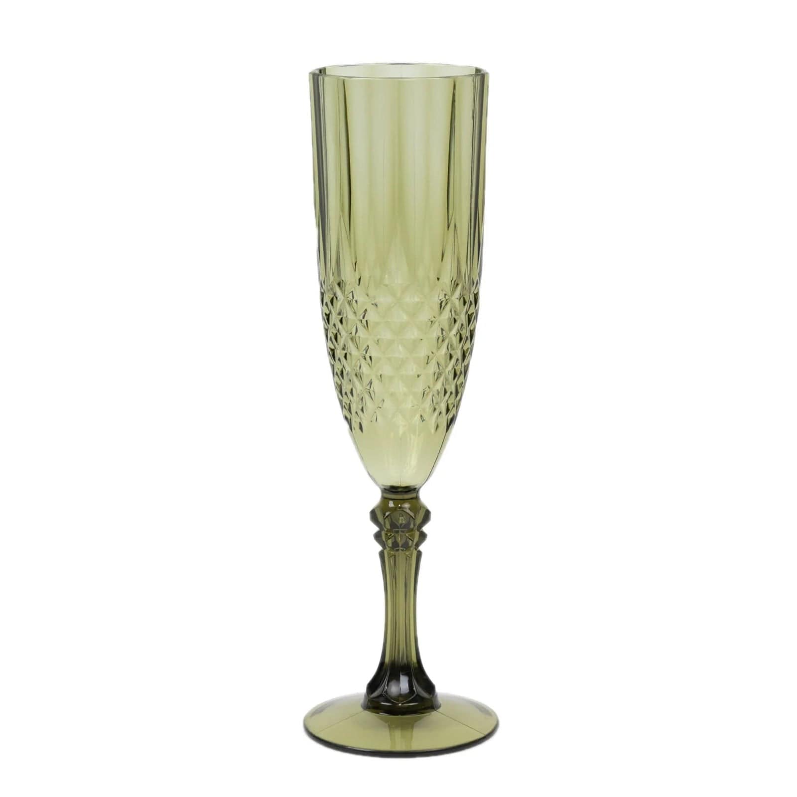 6 Clear 8 oz Crystal Disposable Plastic Party Champagne Flutes