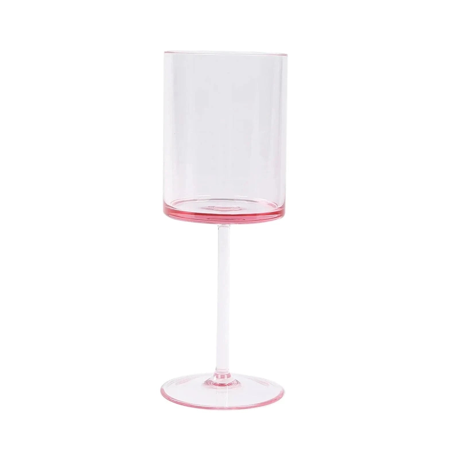 6 pack 10 oz Plastic Cylindrical Wine Glasses with Long Stem