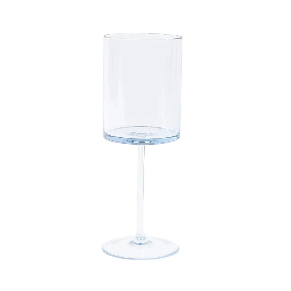 6 pack 10 oz Plastic Cylindrical Wine Glasses with Long Stem