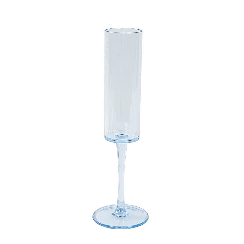 6 pcs 6 oz Cylindrical Reusable Plastic Champagne Flutes
