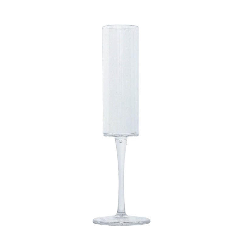 6 pcs 6 oz Cylindrical Reusable Plastic Champagne Flutes