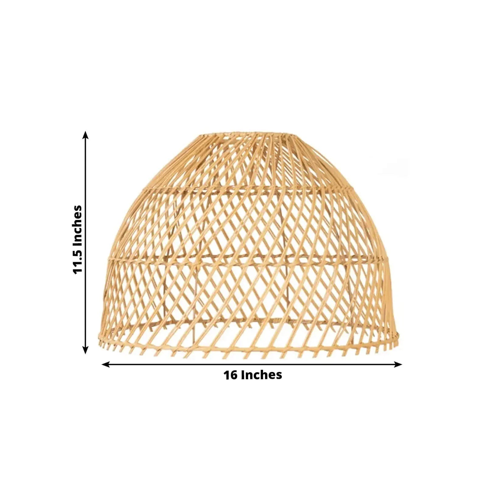 3 Natural Handwoven Rattan Dome Lamp Covers