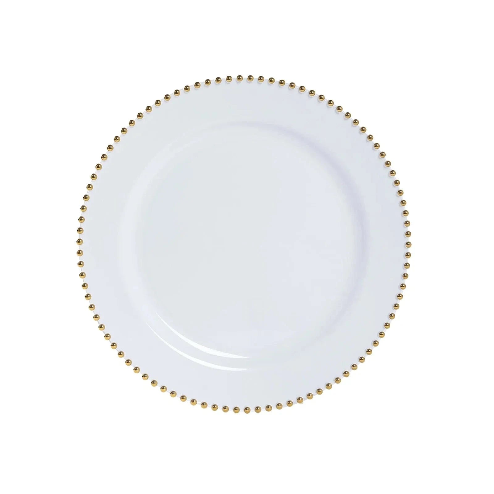 10 Round 13 in Plastic Charger Plates with Beaded Rim